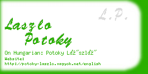 laszlo potoky business card